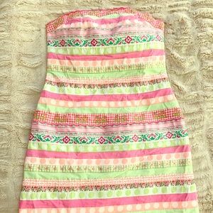 Vintage white label Lily Pulitzer Strapless- S. 10
